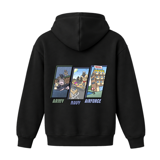 Army Vs Navy Vs Airforce Unisex Hoodie