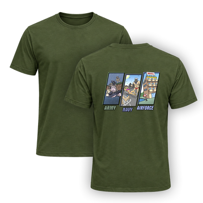 Army Vs Navy Vs Airforce T-Shirt (Unisex)
