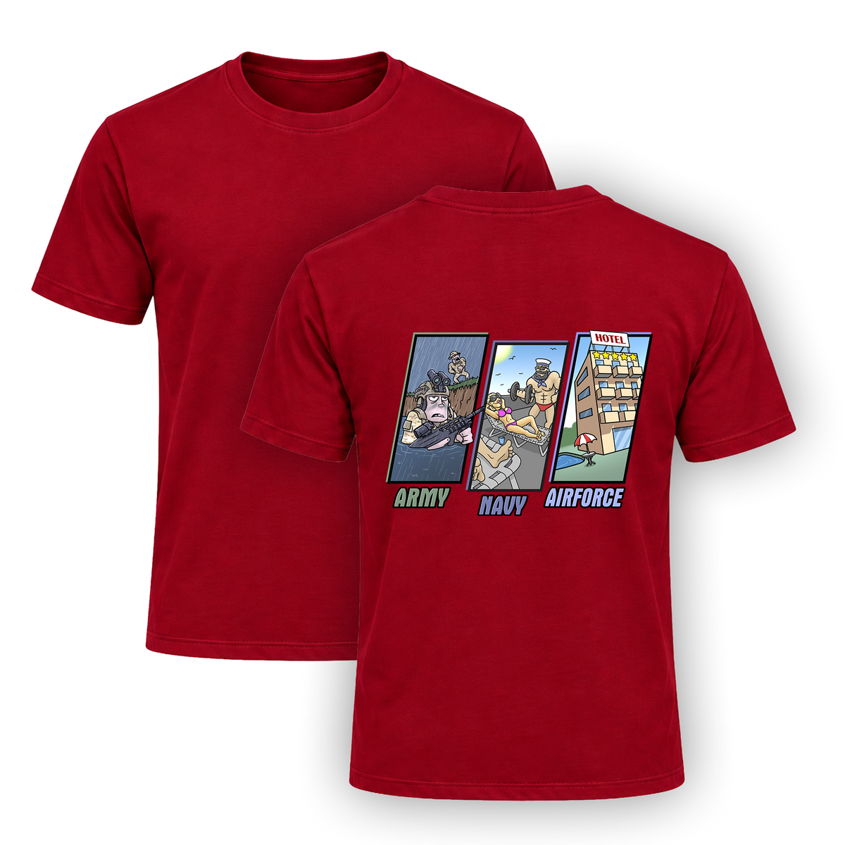 Army Vs Navy Vs Airforce T-Shirt (Unisex)