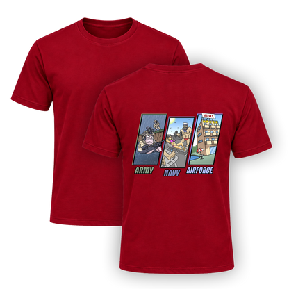 Army Vs Navy Vs Airforce T-Shirt (Unisex)