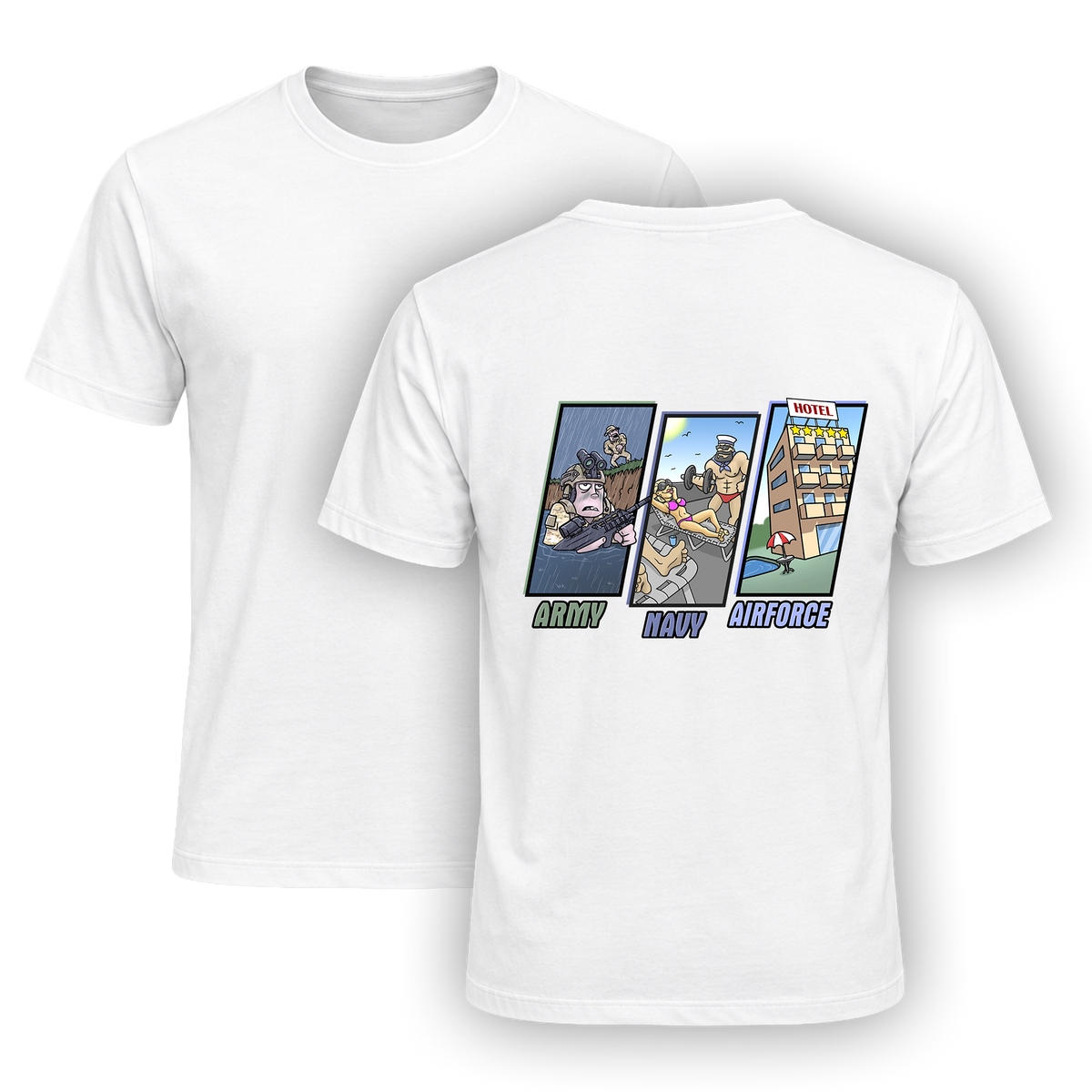 Army Vs Navy Vs Airforce T-Shirt (Unisex)