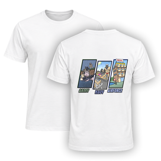 Army Vs Navy Vs Airforce T-Shirt (Unisex)
