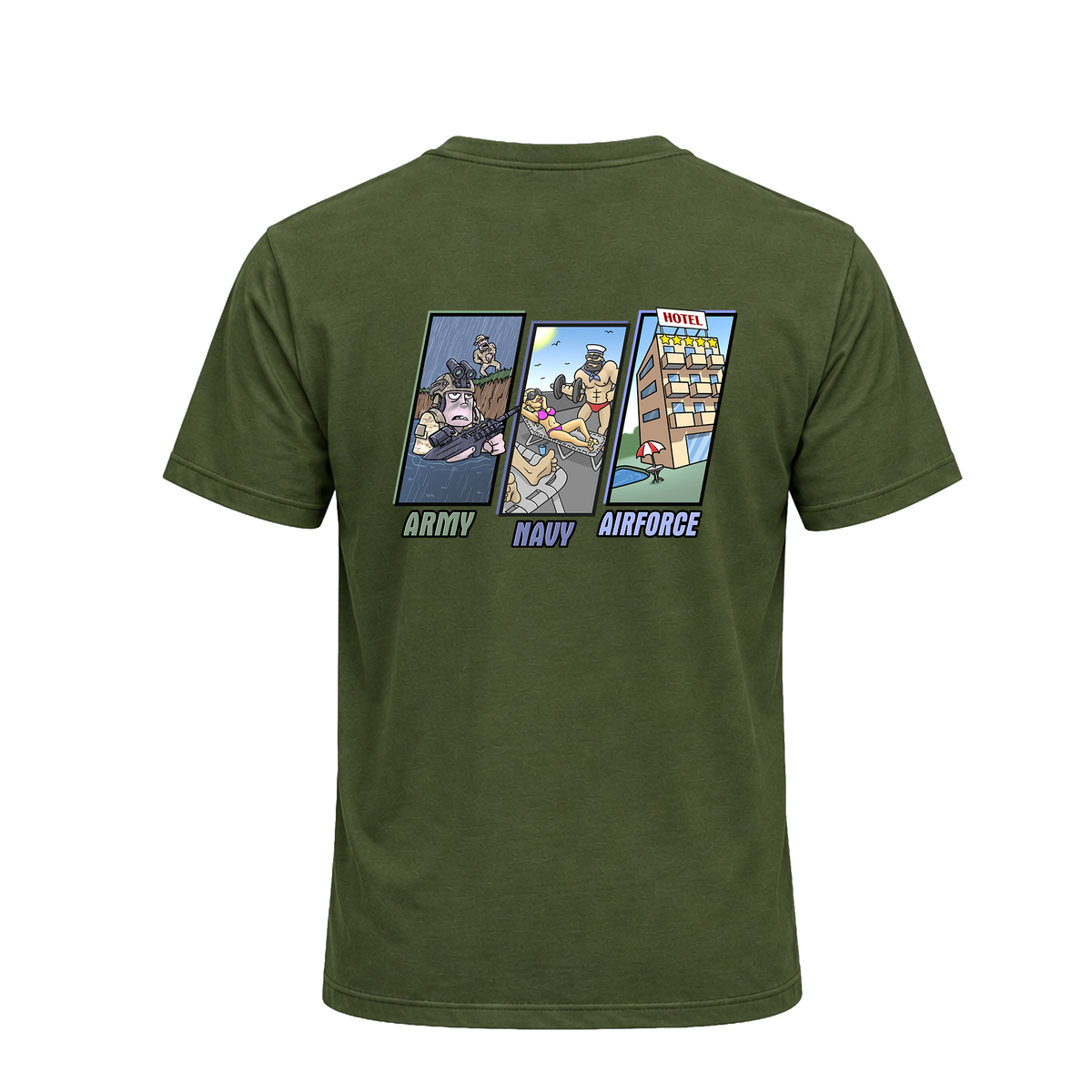 Army Vs Navy Vs Airforce T-Shirt (Unisex)