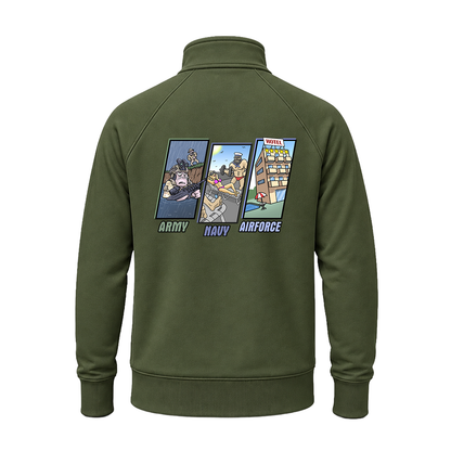 Army Vs Navy Vs Airforce Zip-up Jackets
