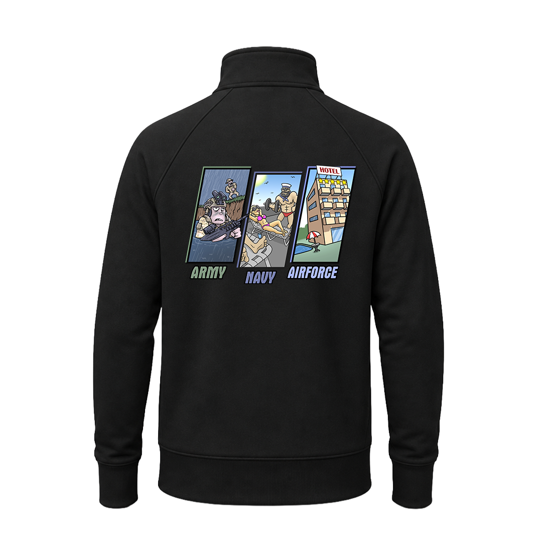 Army Vs Navy Vs Airforce Zip-up Jackets