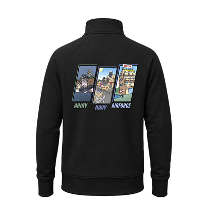 Army Vs Navy Vs Airforce Zip-up Jackets