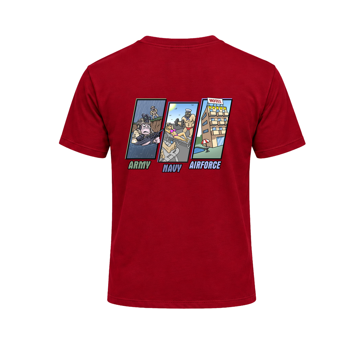 Army Vs Navy Vs Airforce T-Shirt (Unisex)